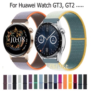 Huawei watch GT3 Strap Nylon band For Huawei GT 3 pro / GT2 / GT2 pro / GT2E / GT 3 / Galaxy watch 4 / Amazfit GTR 2 /GTR 3 / GTR2e / Realme Watch 2 Pro / Amazfit GTS 2 / Amazfit GTS 3 / gts2 mini / Amazfit bip u pro Replacement Huawei GT3 Strap