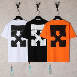 2022 summer new OFF OW WHITE black graffiti arrow T-shirt