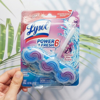ผลิตภัณฑ์ทำความสะอาดโถชักโครก Power &amp; Fresh 6 Automatic Toilet Bowl Cleaner Cotton Lilac scent (Lysol®)