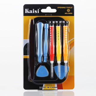 Kaisi รุ่น 3689 ไขควงพร้อมชุดแกะ ซ่อมโทรศัพท์มือถือและแท๊ปเล็ต opening tools i5 1 Set