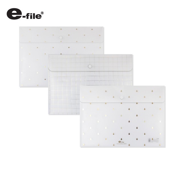 e-file (อี-ไฟล์) แฟ้มซอง มีกระดุม ขนาด A4 รหัส 19A