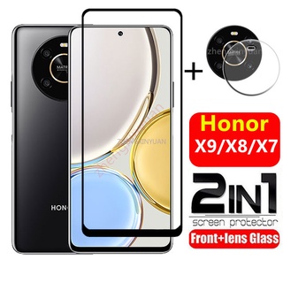 2in1 ฟิล์มกระจกนิรภัยกันรอยหน้าจอ สําหรับ Honor X9 5G X8 HonorX7 Honor 50Lite