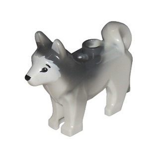 [ Animal ] ชิ้นส่วนเลโก้ Lego Part Dog, Husky with Black Eyes ราคา/ชิ้น