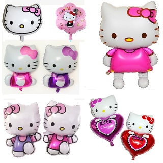 Hello Kitty ลูกโป่งฟอยล์ขนาดกลางขนาดเล็กสําหรับตกแต่งวันเกิด