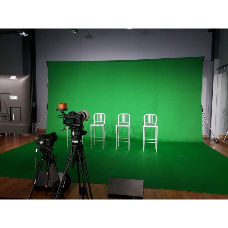 ผ้าฉากเขียว green screen ขนาด 3.2×4 ม.