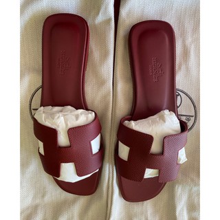 สุดฮิต Hermes Oran Sandals Epsom ไซด์ 37 อปก ถุงผ้า