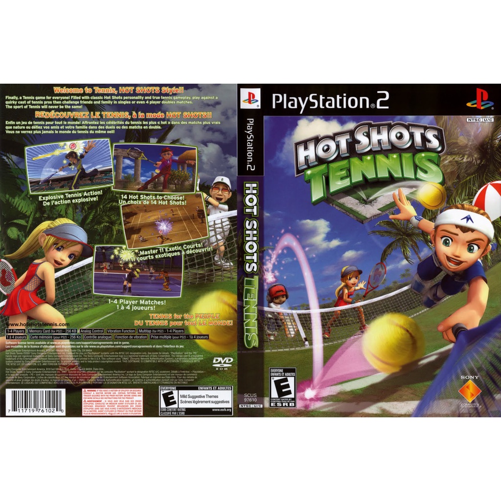 แผ่นเกมส์ PS2 Hot Shots Tennis คุณภาพ ส่งไว (DVD)