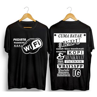 【ใหม่】เสื้อยืด พิมพ์ลายกาแฟ Waroeng Wifi