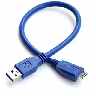 Di shop Cable USB 3.0 to Micro USB for harddisk สายยาว 30ซม สายใหญ่