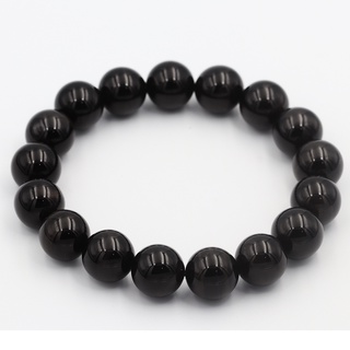 กำไลพลอยตาเสือดำ Black Tigers Eye ขนาด 12มม.