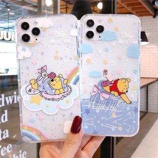 -พร้อมส่งในไทย-เคสซิลิโคน สกรีนลายการ์ตูนหมี TPU นิ่ม ใช้สำหรับIPทุกรุ่น#814