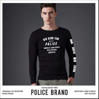 เสื้อยืด Police แขนยาวขนาด Freesize