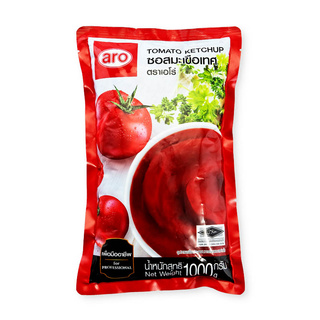  * พร้อมส่ง * เอโร่ ซอสมะเขือเทศ 1000 กรัม x 12 ถุง aro Tomato Sauce 1000 g x 12