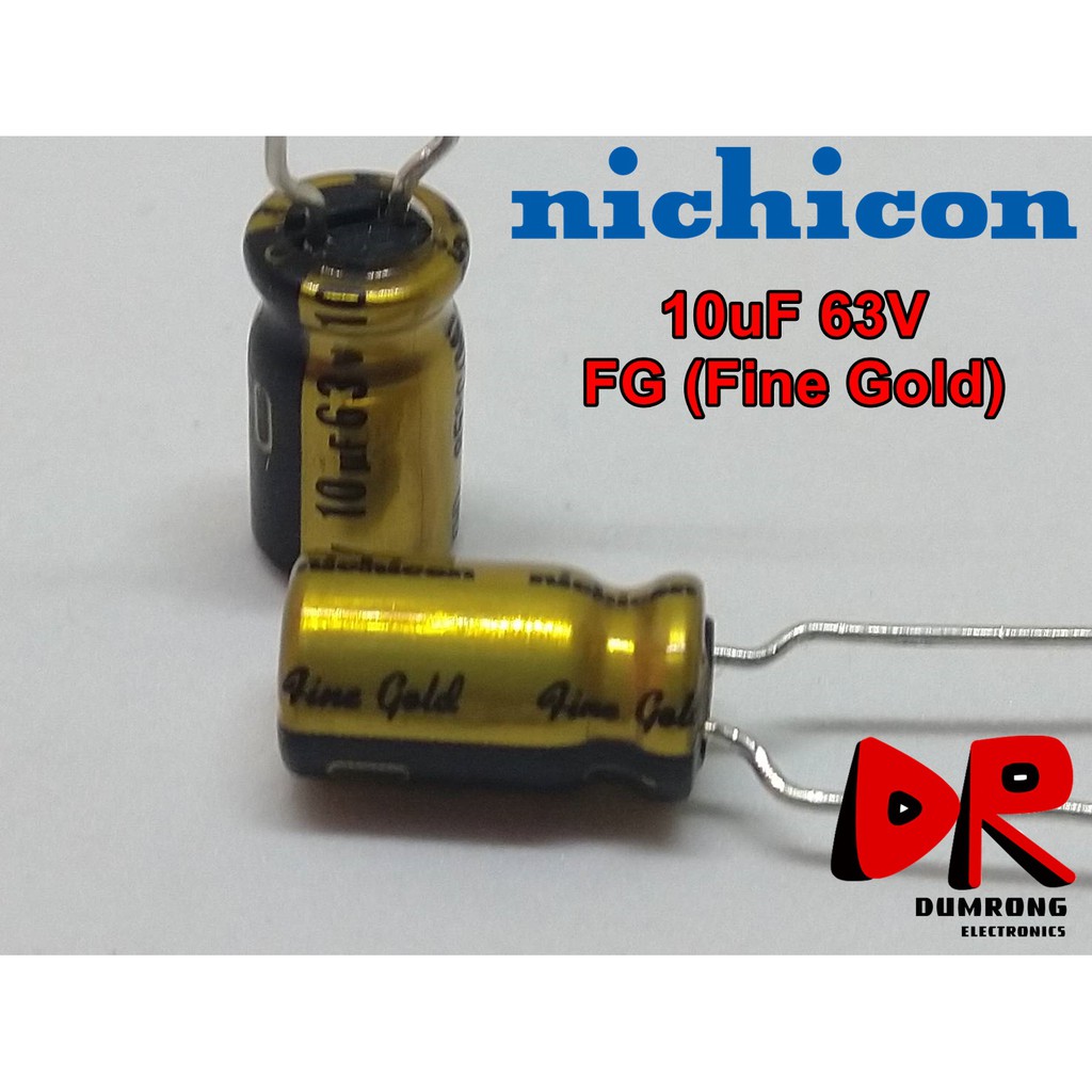 (5 ชิ้น) 10uF 63V FG Nichicon capacitor ตัวเก็บประจุ ออดิโอเกรด