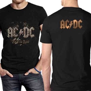 เสื้อยืด 2 ด้าน ACDC ร็อค หรือ หน้าอก TshIrt Unisex