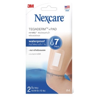 Tegaderm+pad 3M Nexcare เทกาเดิร์ม ฟิลม์ปิดแผลกันน้ำมีแผ่นซับ