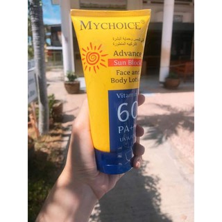 ครีมกันแดด my choice spf60 PA + + +