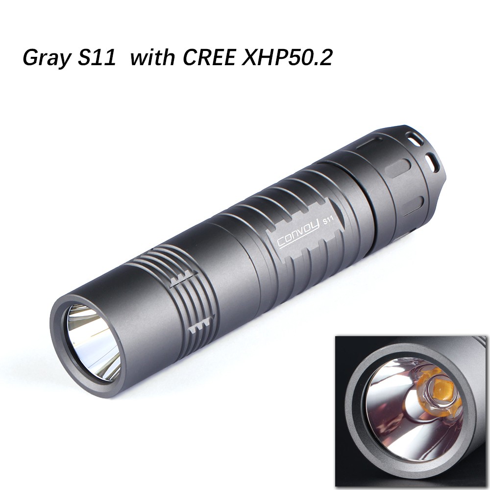 (+Promotion) ไฟฉายS11 CREE XHP50.2 2400 lm สีเทา Gray ราคาถูก ไฟฉาย ไฟฉาย แรง สูง ไฟฉาย คาด หัว ไฟฉาย led