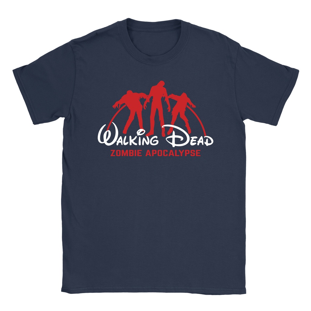 Honesty Shop Cool Walking Dead Zombie Apocalypse Mens เสื้อยืด Cool ตลก Disney สไตล์พิมพ์เสื้อยืด