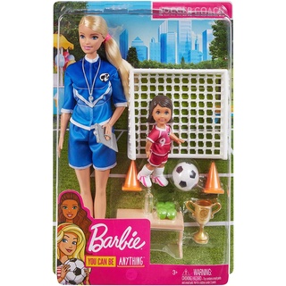 Barbie Soccer Coach บาร์บี้โค้ชฟุตบอลและชุดเซตสอนน้องเล่นฟุตบอล