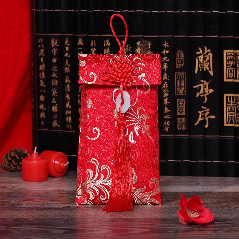 High-End ประณีตผ้าสไตล์ Red Envelope Seal l Wedding Profit Is Seal l Appointment Gold Red Envelope S