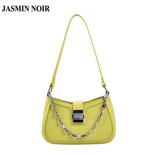 Jasmin NOIR กระเป๋าถือ กระเป๋าสะพายไหล่ ลายหนังจระเข้ แฟชั่นสําหรับสตรี