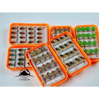 เหยื่อ Fly FLYING EAGLE C-1-32pcs C-2-32pcs C-2-32pcs กล่องฝาปิดแม่เหล็ก