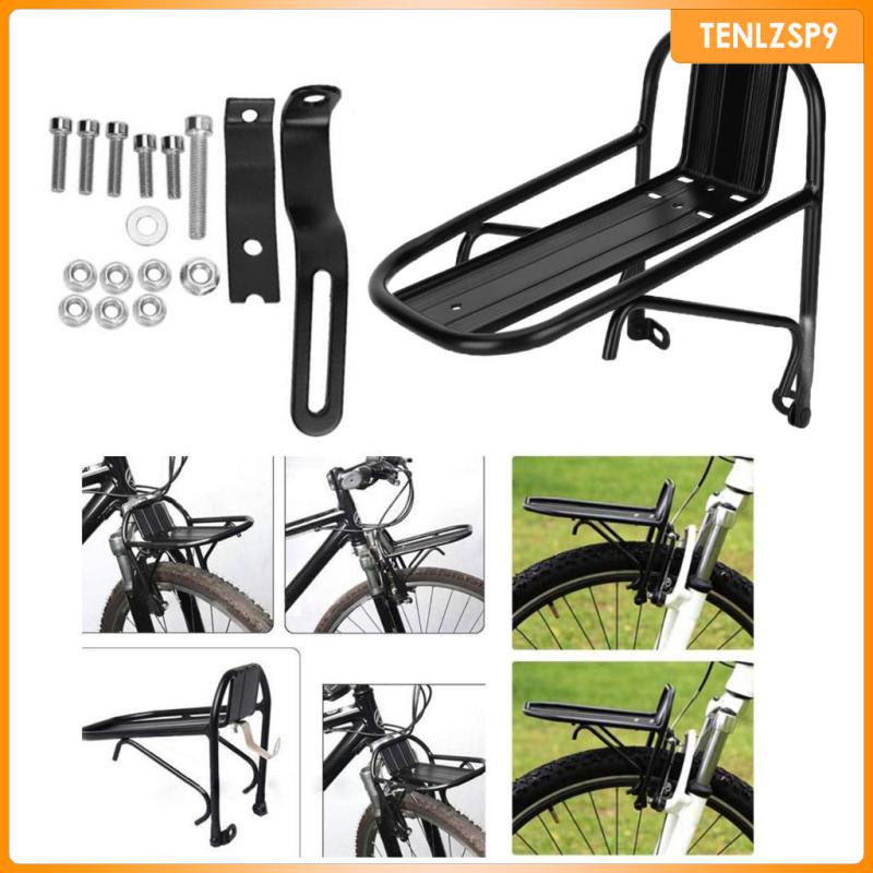 [ แร็คอลูมิเนียมอัลลอยด์ แร็คด้านหน้าจักรยาน 15 กก. สีดํา - รูปที่ 2