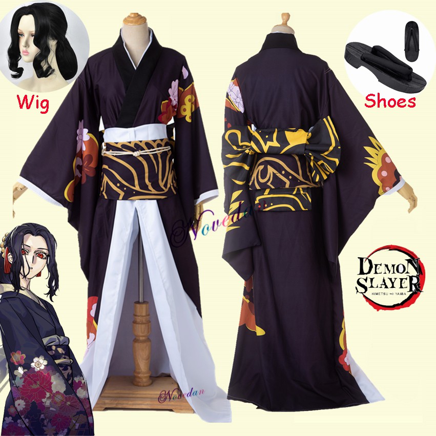 Anime Demon Slayer Kimetsu no Yaiba Cosplay Costumes Kibutsuji Muzan Cosplay  Costume Women Kimono Uniforms Clothes Dress | Shopee Thailand