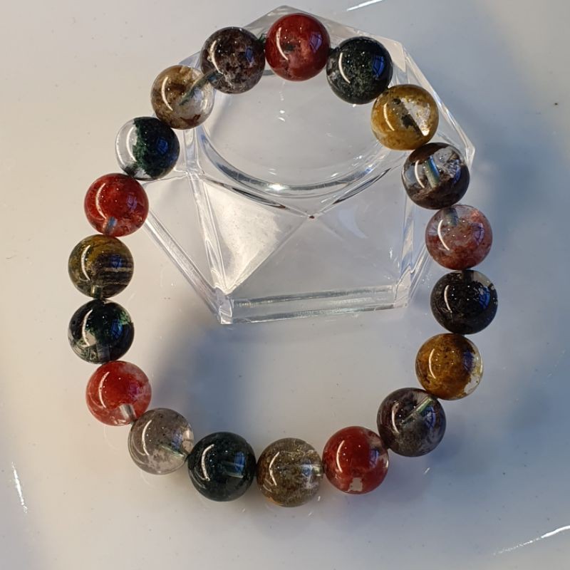 四季灵草ชนิดหนึ่ง NATURAL PHANTOM QUARTZ FOUR-SEASON BRACELET