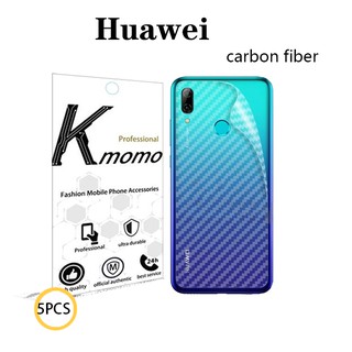 5 แผ่น ฟิล์มกันรอยหลัง เคฟล่า Huawei Y5P Y6P Y7P Y8P Nova 7i 7 SE Y3 Y5 Y6 Y7 Y9 Prime 2019 Pro 2018 Lite Honor 8X