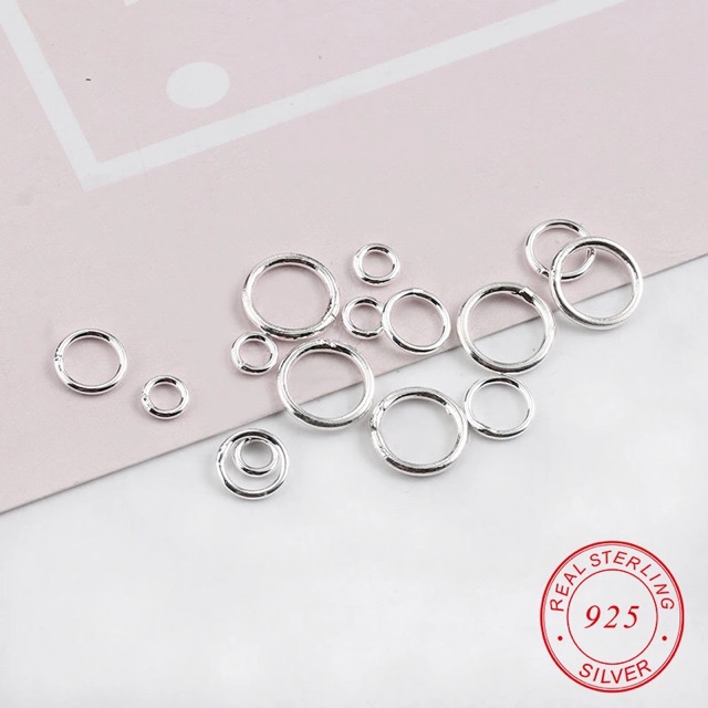 ห่วงกลมเงินS925 แท้    50-100 ชิ้น/เซ็ต SD12