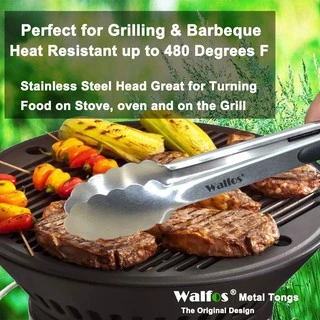 WALFOS ที่คีบสแตนเลส สำหรับคีบอาหารบาร์บีคิว ที่หนีบครัวกันลื่น คลิปหนีบทำอาหาร