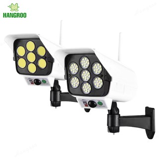 HANGROO CL กล้องไฟโซล่าเซลล์ 180W โซล่าเซลล์ 77SMD/COB รูปทรงกล้องวงจรปิด กล้องวงจรปิดปลอม ไฟถนน