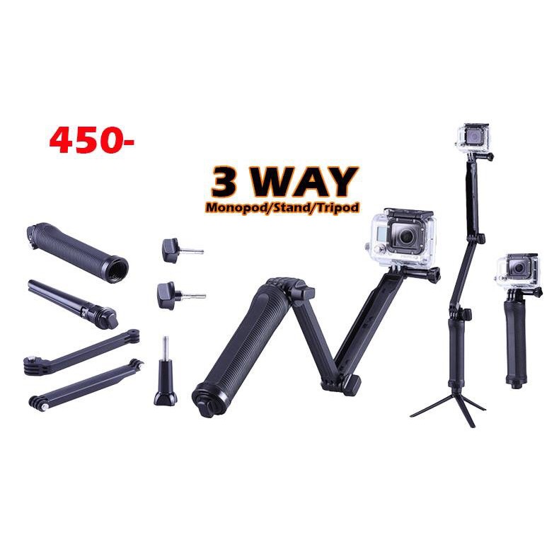 3WAY Monopod gopro ตั้งได้
