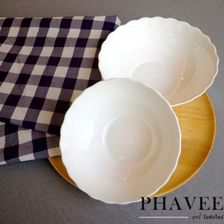 ชาม 8 " ชุดชามจานแก้วโอปอล สามารถเข้าไมโครเวฟได้ ชุดดินเนอร์ ของขวัญ Tableware อุปกรณ์บนโต๊ะอาหาร  จาน ชาม.