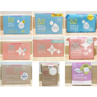 RII 52 สำลีแผ่น Less Toner Cotton Pads Bonus Pack / Rii 26 Cleans Perfect Cotton Pads / Rii Pure Wata Unbleached Cotton