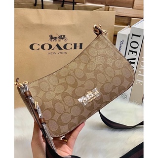 COACH C7264 JES BAGUETTE IN BLOCKED SIGNATURE CANVAS