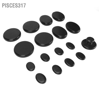 Pisces317 17pcs Hot Stone Professional Home Beaty Salon Muscle Relax Spa Massge for Relaxing Healing