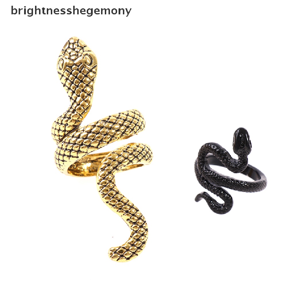 BGTH 4Pcs/set Vintage Snake Shape Rings Women Men Gothic Finger Ring Sets Jewelry Vary #3
