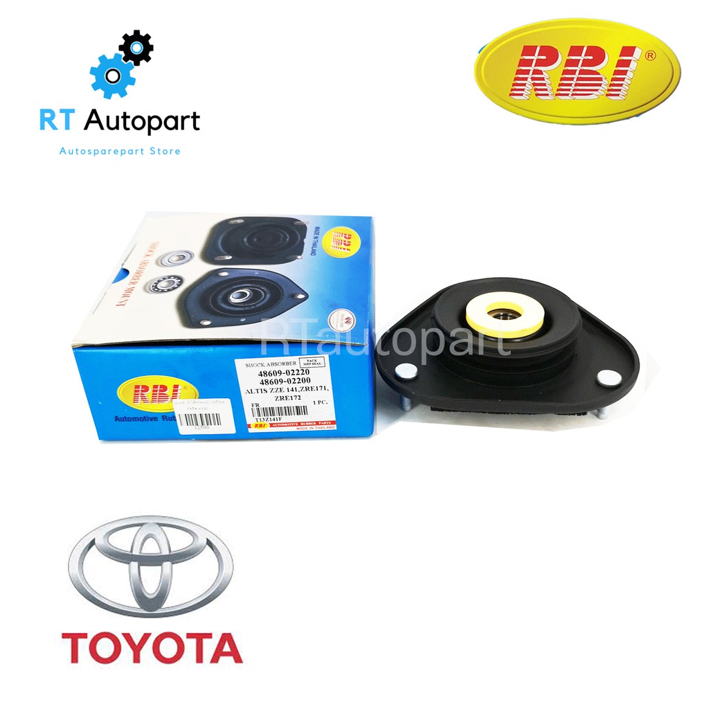 RBI เบ้าโช้คหน้า Toyota Altis ZZE141 ปี08-14  ZRE171 ZRE172 ปี14-20 *มีลูกปืนในตัวเบ้า* 48609-02220