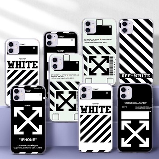 เคส TPU นิ่ม ลายโลโก้ off white 16E สําหรับ iPhone 6 6S 7 8 Plus X XS XR 11 Pro Max