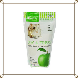 [พร้อมส่ง] ทรายอาบน้ำหนูแฮมสเตอร์ กลิ่นแอบเปิ้ล 500g. jolly JOY &amp; FRESH [COD]