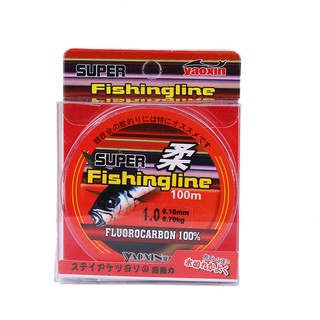 สายเอ็นตกปลา Super Fishing line 100m Fluorocarbon 100%