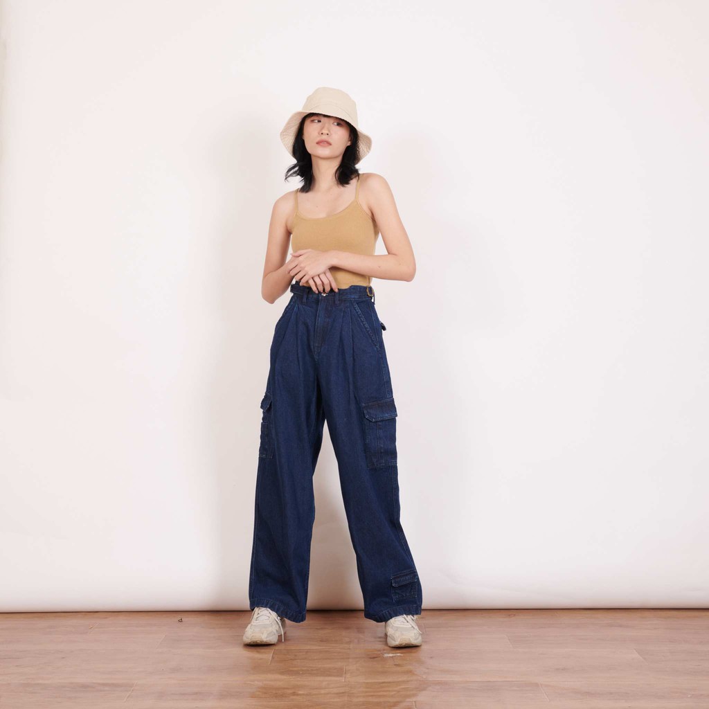 กางเกงยีนส์ Nifty cargo – Dark blue (NT01)