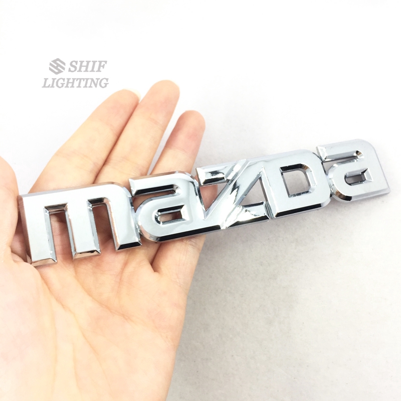 1 x ABS Chrome MAZDA 2 MAZDA2 โลโก้ตัวอักษรรถ Auto ด้านหลังสัญลักษณ์สติกเกอร์ป้ายรูปลอก