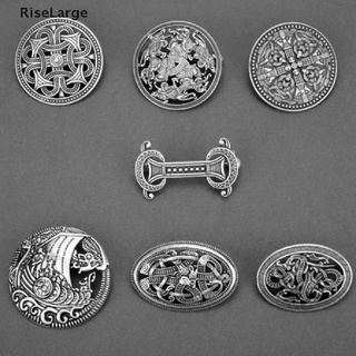 [RiseLarge] 1 ชิ้น ยุคกลาง Viking โล่เข็มกลัด Pin เสื้อคลุมไหล่ Pin Celtic Norse เครื่องประดับ * On