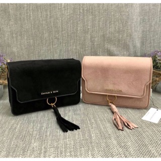 🌸CHARLES &amp; KEITH TASSEL SHOULDER BAG