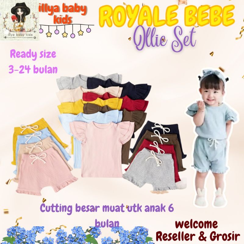 Royale Bebe Ollie set- Royale Bebe Short Set เสื้อผ้าเด็กผู้หญิง 1 ชุด