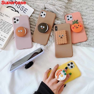 Soft phone case for Samsung Galaxy S20 Note 20 Ultra Plus M30s M21 M01 M31 Cute Cartoo Oreo Cookies Food Bracket